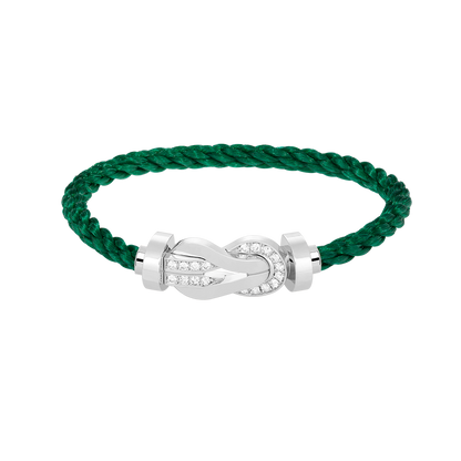 ¡®lume Jewelry¡¯CHANCE LARGE 8 FIGURE BUCKLE HALF DIAMOND BRACELET SILVER