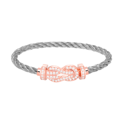 ¡®lume Jewelry¡¯CHANCE LARGE 8 FIGURE BUCKLE FULL DIAMOND BRACELET ROSE GOLD