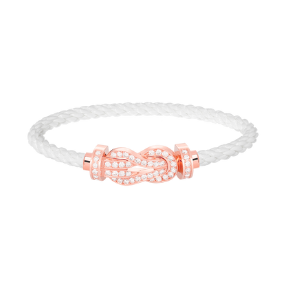 ¡®lume Jewelry¡¯CHANCE LARGE 8 FIGURE BUCKLE FULL DIAMOND BRACELET ROSE GOLD