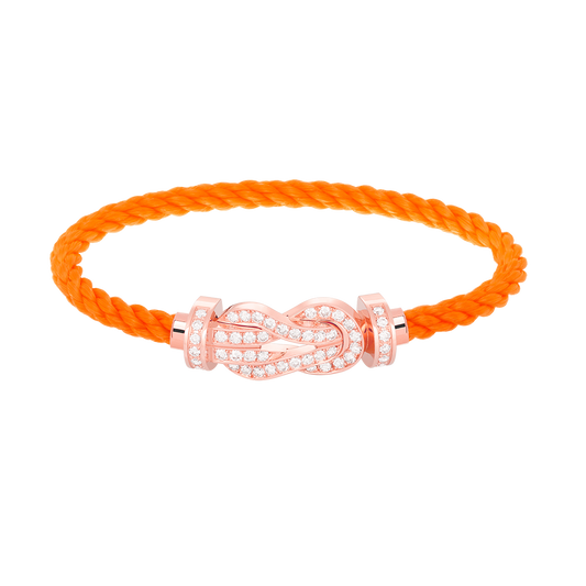 ¡®lume Jewelry¡¯CHANCE LARGE 8 FIGURE BUCKLE FULL DIAMOND BRACELET ROSE GOLD