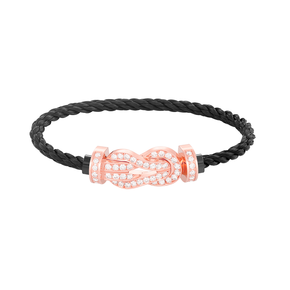 ¡®lume Jewelry¡¯CHANCE LARGE 8 FIGURE BUCKLE FULL DIAMOND BRACELET ROSE GOLD