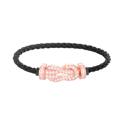 ¡®lume Jewelry¡¯CHANCE LARGE 8 FIGURE BUCKLE FULL DIAMOND BRACELET ROSE GOLD