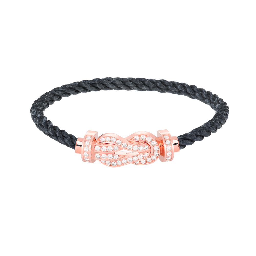 ¡®lume Jewelry¡¯CHANCE LARGE 8 FIGURE BUCKLE FULL DIAMOND BRACELET ROSE GOLD