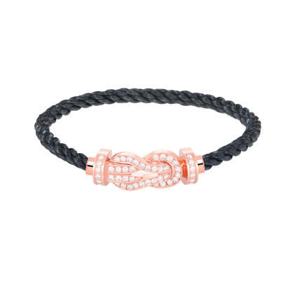 ¡®lume Jewelry¡¯CHANCE LARGE 8 FIGURE BUCKLE FULL DIAMOND BRACELET ROSE GOLD