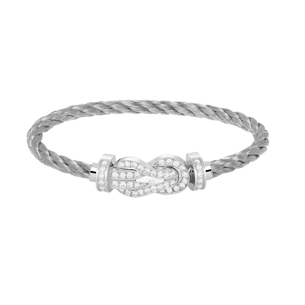 ¡®lume Jewelry¡¯CHANCE LARGE 8 FIGURE BUCKLE FULL DIAMOND BRACELET SILVER