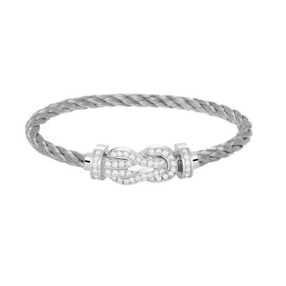 ¡®lume Jewelry¡¯CHANCE LARGE 8 FIGURE BUCKLE FULL DIAMOND BRACELET SILVER