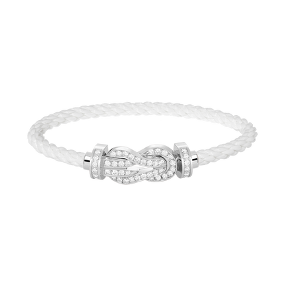 ¡®lume Jewelry¡¯CHANCE LARGE 8 FIGURE BUCKLE FULL DIAMOND BRACELET SILVER