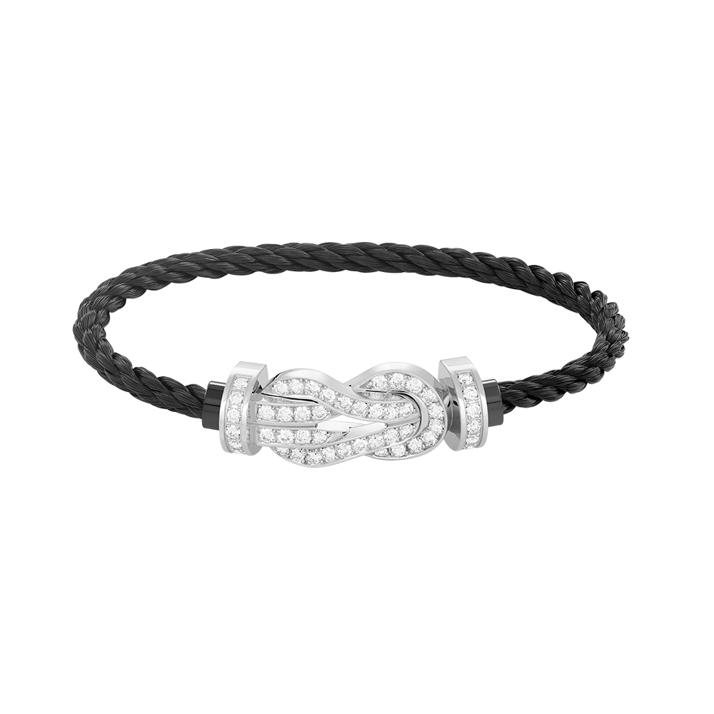 ¡®lume Jewelry¡¯CHANCE LARGE 8 FIGURE BUCKLE FULL DIAMOND BRACELET SILVER