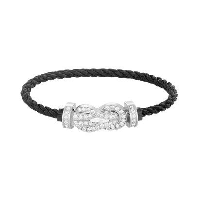 ¡®lume Jewelry¡¯CHANCE LARGE 8 FIGURE BUCKLE FULL DIAMOND BRACELET SILVER