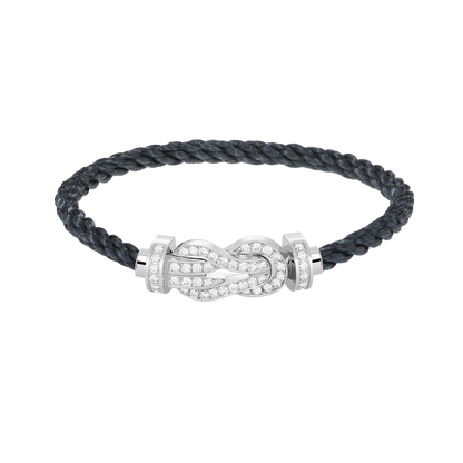 ¡®lume Jewelry¡¯CHANCE LARGE 8 FIGURE BUCKLE FULL DIAMOND BRACELET SILVER