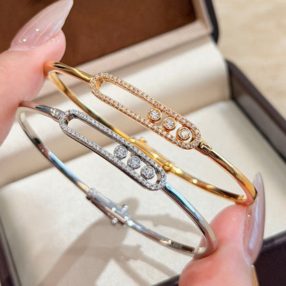 [lume Jewelry]Move Pavé Diamond Bangle Bracelet M