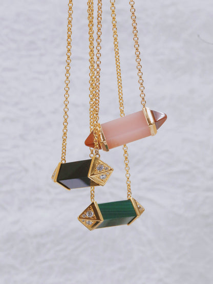 ¡®lume Jewelry¡¯Color Stone Bar Pendant Necklace