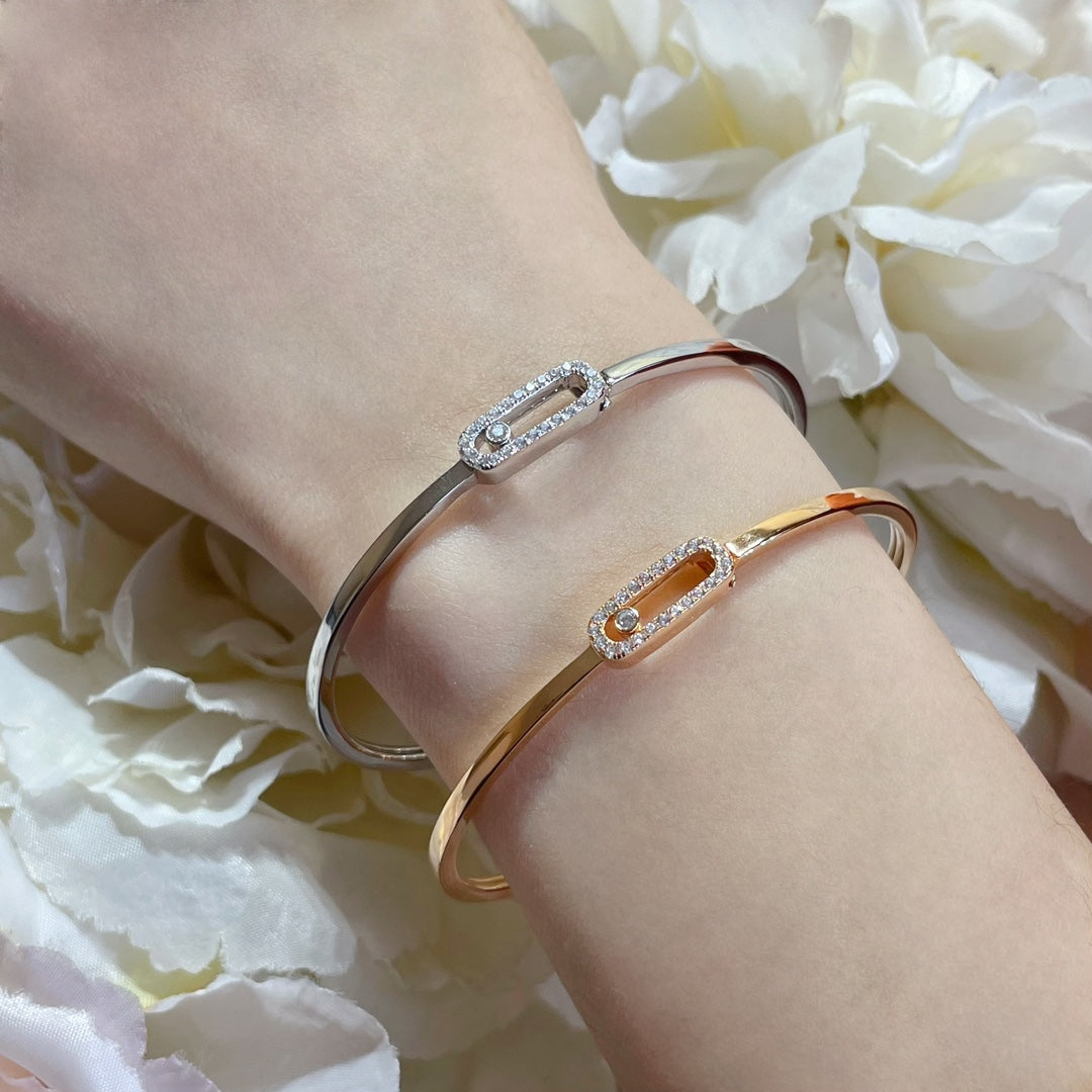 [lume Jewelry]Move Uno pavé flex bangle medium