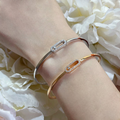 [lume Jewelry]Move Uno pavé flex bangle medium