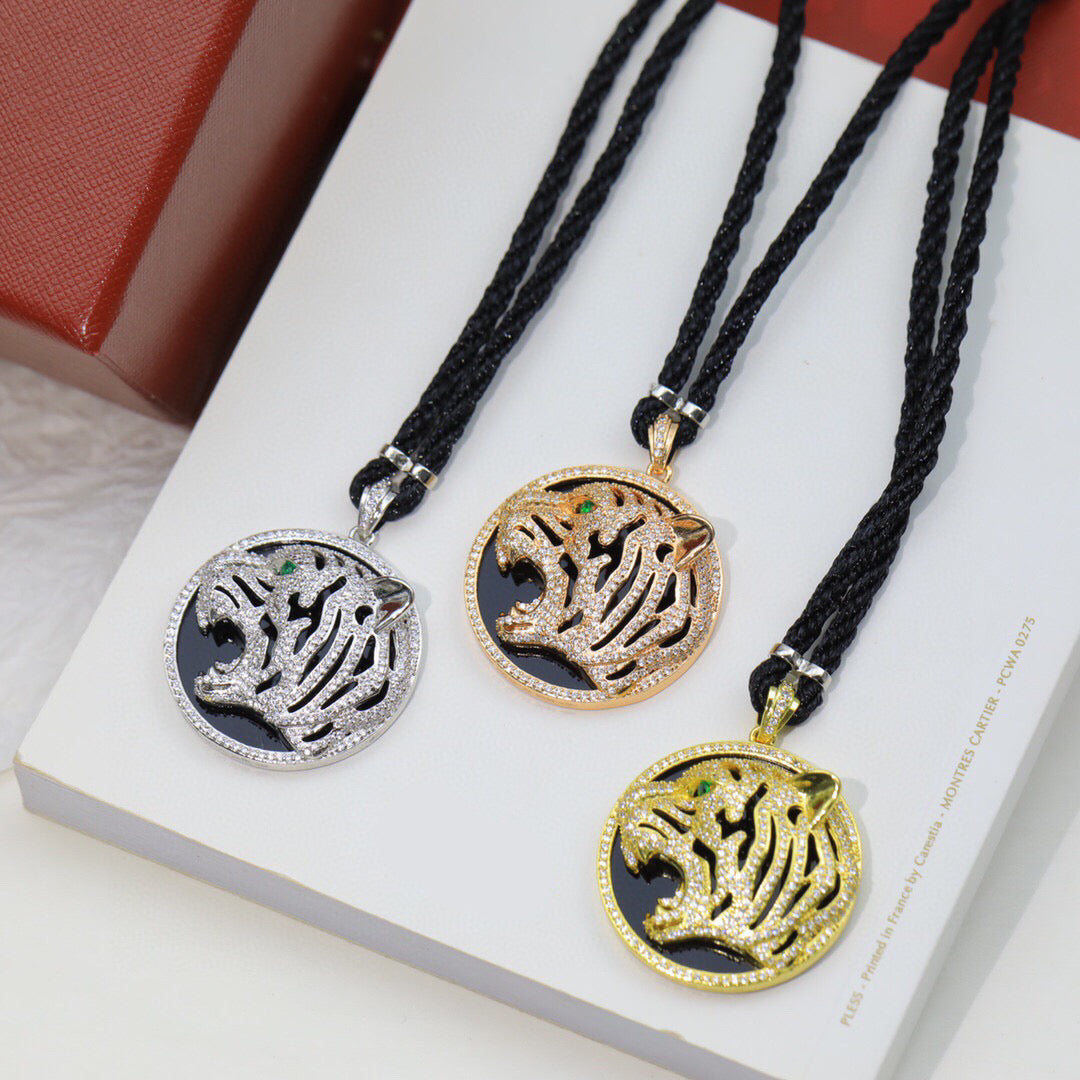 ¡®lume Jewelry¡ Openwork Tiger Cord Pendant Necklace