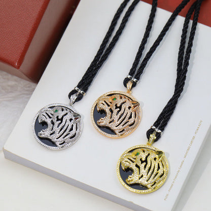 ¡®lume Jewelry¡ Openwork Tiger Cord Pendant Necklace