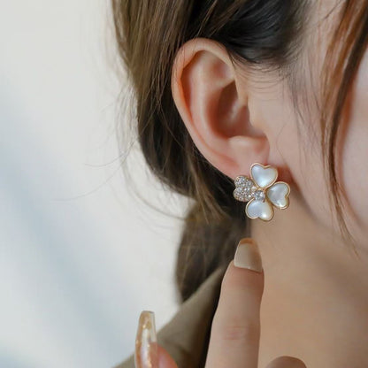 [lume Jewelry]FRIVOLE PINK GOLD FLOWER DIAMOND EARRINGS 2