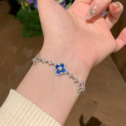 ¡®lume Jewelry¡¯CLOVER 5 MOTIF PINK BLUE RED WHITE BRACELET