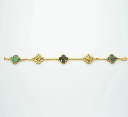 [lume Jewelry]New CLOVER 5 MOTIF GRAY MOP BRACELET COLLECTION