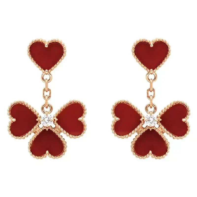 ¡®lume Jewelry¡¯SWEET CLOVER CARNELIAN EARRINGS