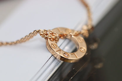 ¡®lume Jewelry¡¯LOVE NECKLACE ADJUSTABLE ROSE GOLD 2 DIAMOND