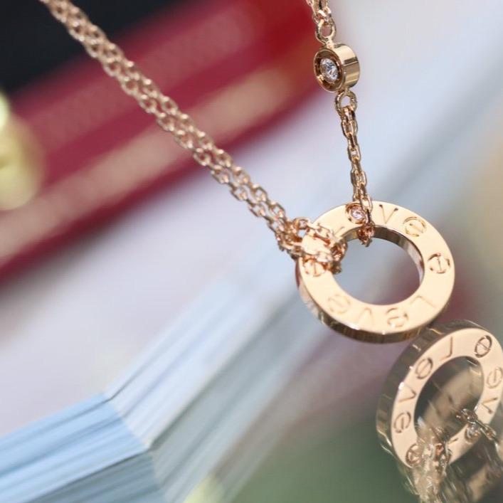 ¡®lume Jewelry¡¯LOVE NECKLACE ADJUSTABLE ROSE GOLD 2 DIAMOND