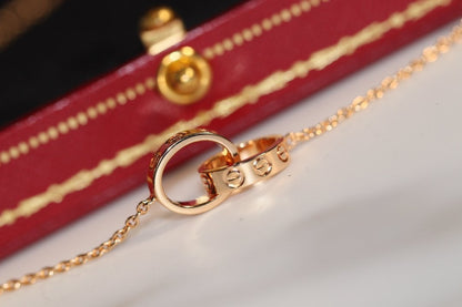 ¡®lume Jewelry¡¯LOVE NECKLACE PINK GOLD AND SILVER
