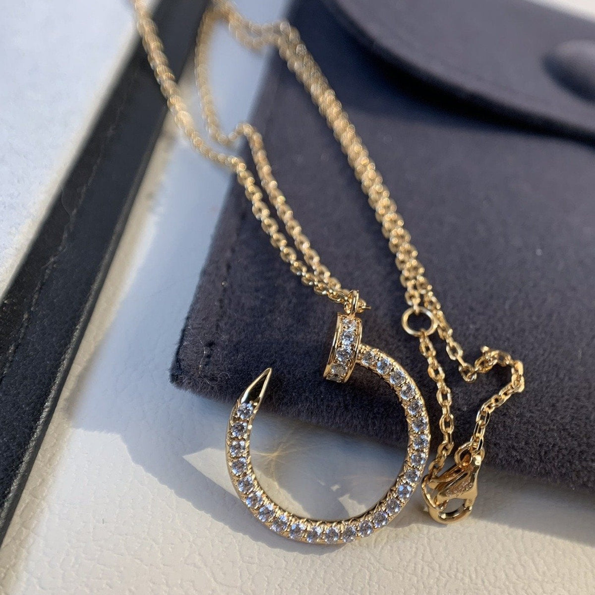 ¡®lume Jewelry¡¯JUSTE NECKLACE PINK GOLD DIAMONDS