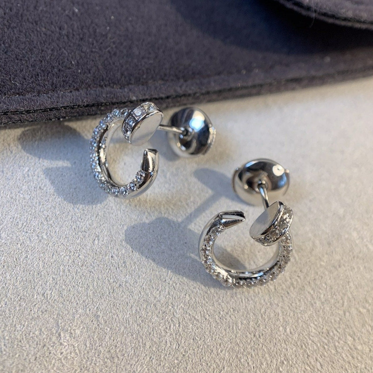 ¡®lume Jewelry¡¯JUSTE EARRINGS SILVER DIAMONDS