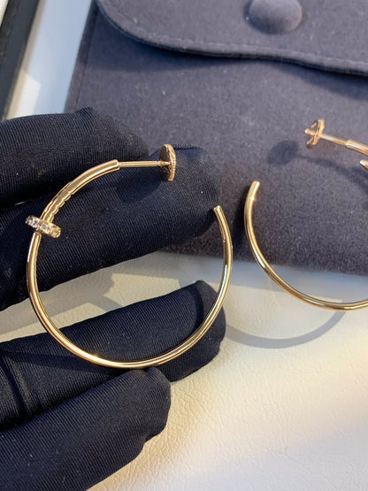 ¡®lume Jewelry¡¯JUSTE EARRINGS GOLD DIAMONDS 1.8MM
