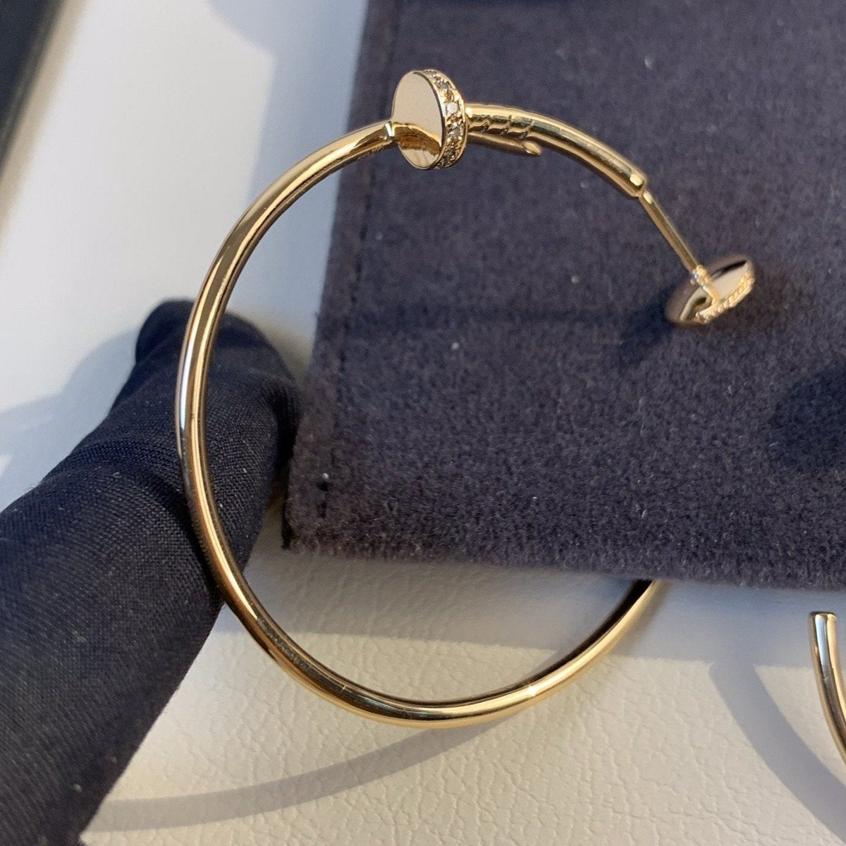 ¡®lume Jewelry¡¯JUSTE EARRINGS GOLD DIAMONDS 1.8MM
