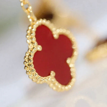 ¡®lume Jewelry¡¯CLOVER  2 MOTIF  TIGER EYE CARNELIAN EARRINGS