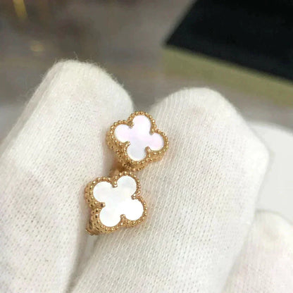 ¡®lume Jewelry¡¯CLOVER MINI 9.5MM WHITE MOP EARRINGS