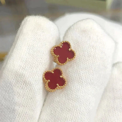 ¡®lume Jewelry¡¯CLOVER MINI 9.5MM CARNELIAN EARRINGS