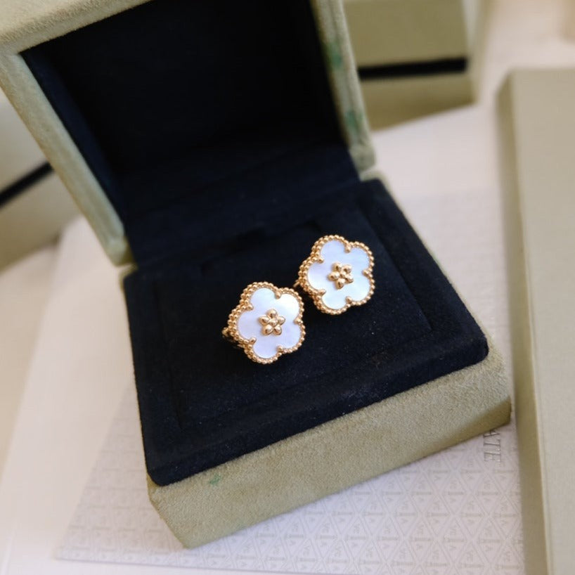 ¡®lume Jewelry¡¯LUCKY PINK GOLD WHITE MOP EARRINGS