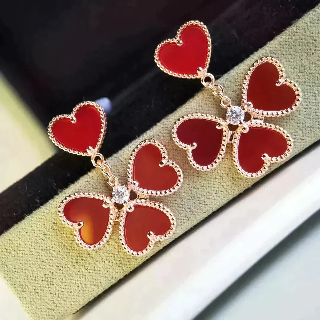 ¡®lume Jewelry¡¯SWEET CLOVER CARNELIAN EARRINGS