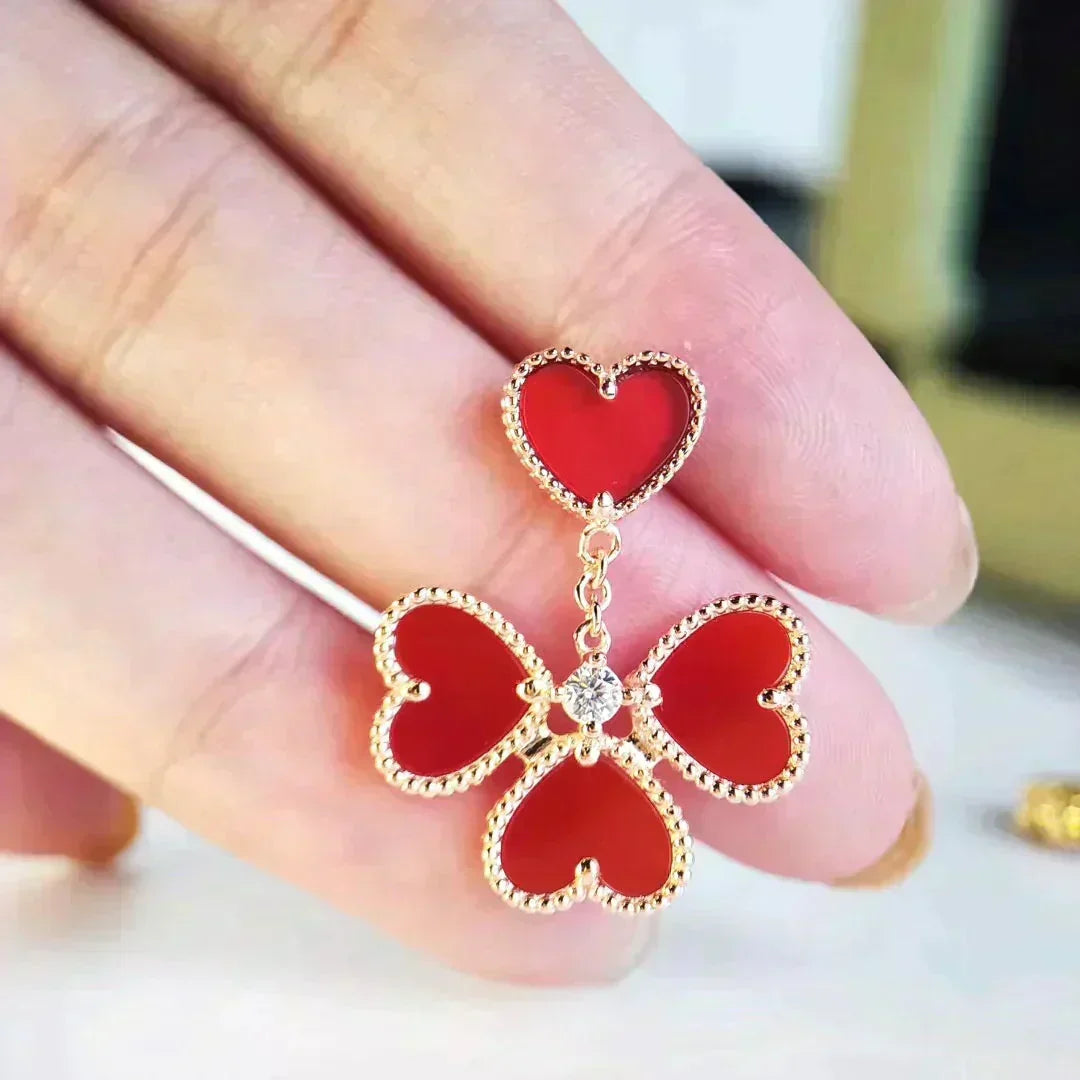 ¡®lume Jewelry¡¯SWEET CLOVER CARNELIAN EARRINGS