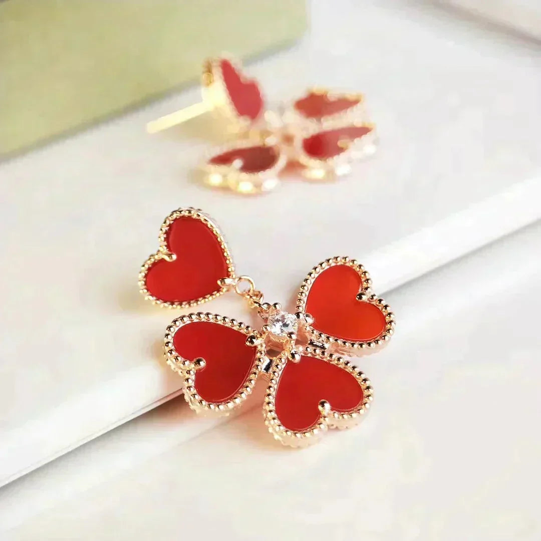 ¡®lume Jewelry¡¯SWEET CLOVER CARNELIAN EARRINGS