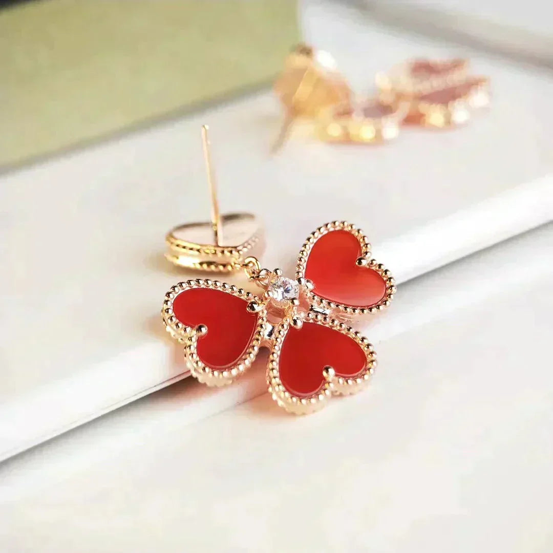 ¡®lume Jewelry¡¯SWEET CLOVER CARNELIAN EARRINGS