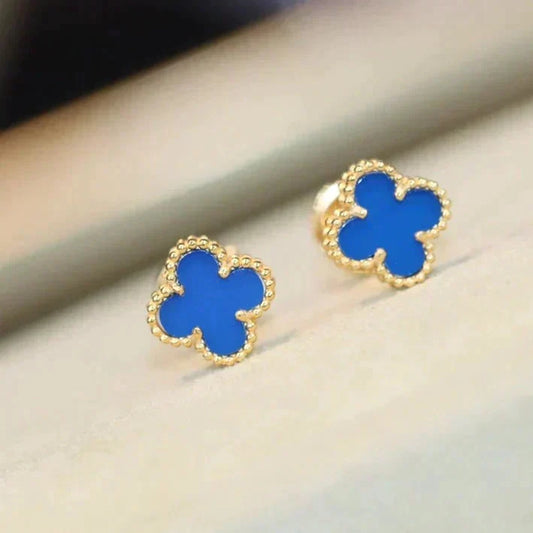 ¡®lume Jewelry¡¯CLOVER MINI 9.5MM TURQUOISE EARRINGS