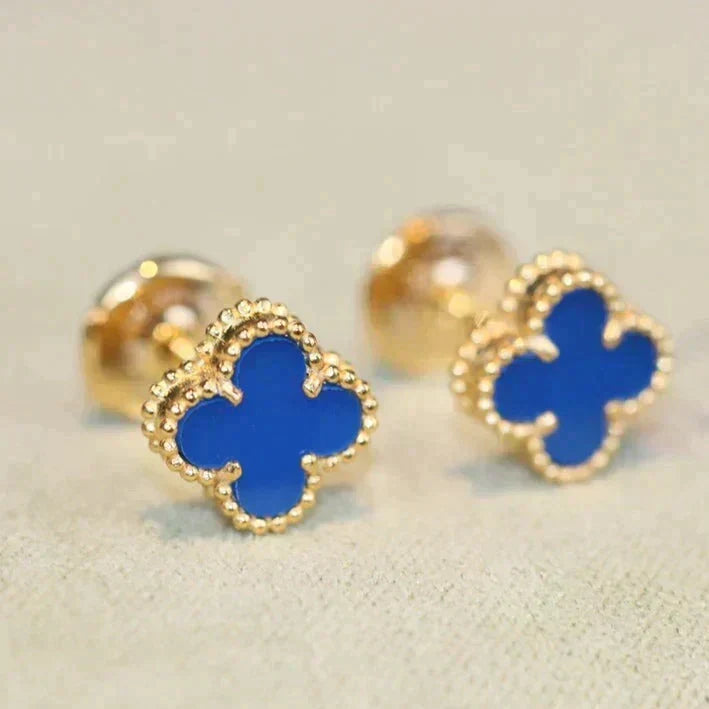 ¡®lume Jewelry¡¯CLOVER MINI 9.5MM TURQUOISE EARRINGS