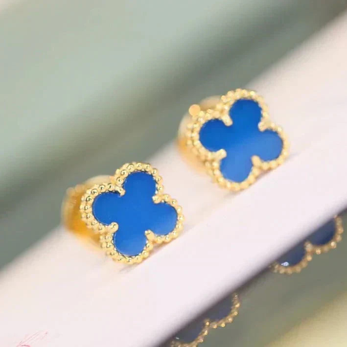 ¡®lume Jewelry¡¯CLOVER MINI 9.5MM TURQUOISE EARRINGS
