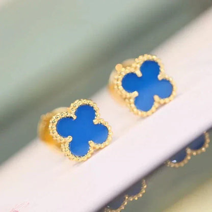 ¡®lume Jewelry¡¯CLOVER MINI 9.5MM TURQUOISE EARRINGS