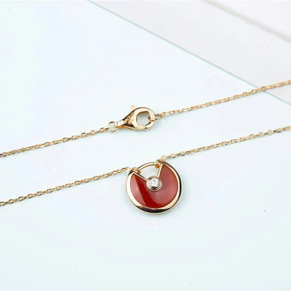 ¡®lume Jewelry¡¯AMULETTE GOLD CARNELIAN ONYX NECKLACE