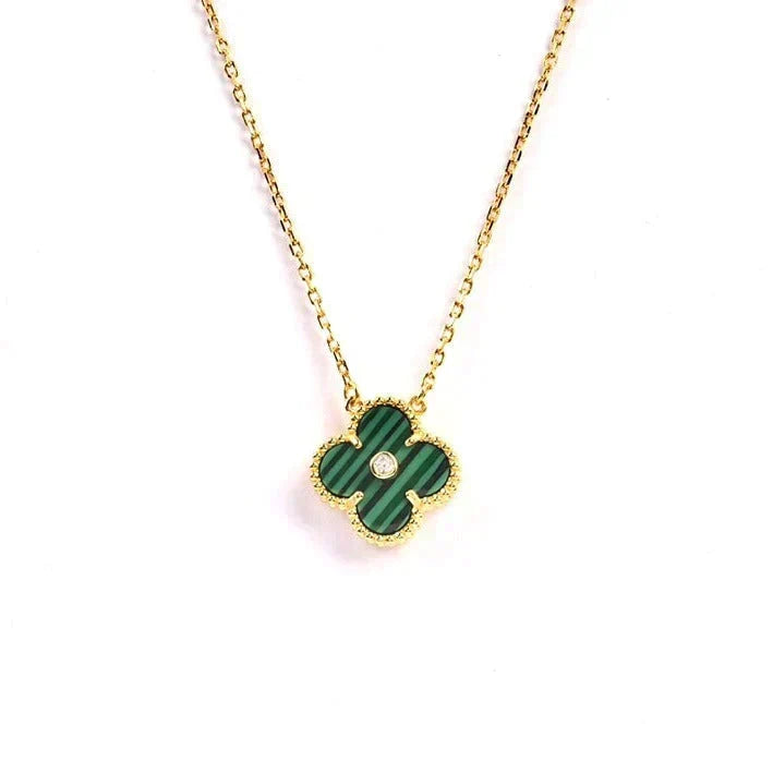¡®lume Jewelry¡¯CLOVER 15MM DIAMOND TURQUOISE NECKLACE