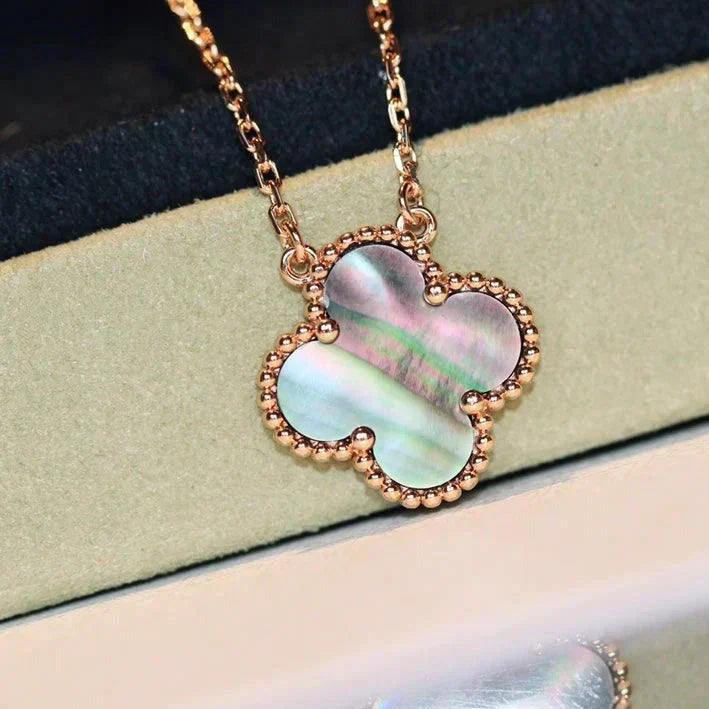 ¡®lume Jewelry¡¯CLOVER 15MM  GRAY MOTHER OF PEARL NECKLACE