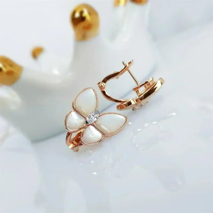 ¡®lume Jewelry¡¯BUTTERFLY MOP DIAMOND EARRINGS