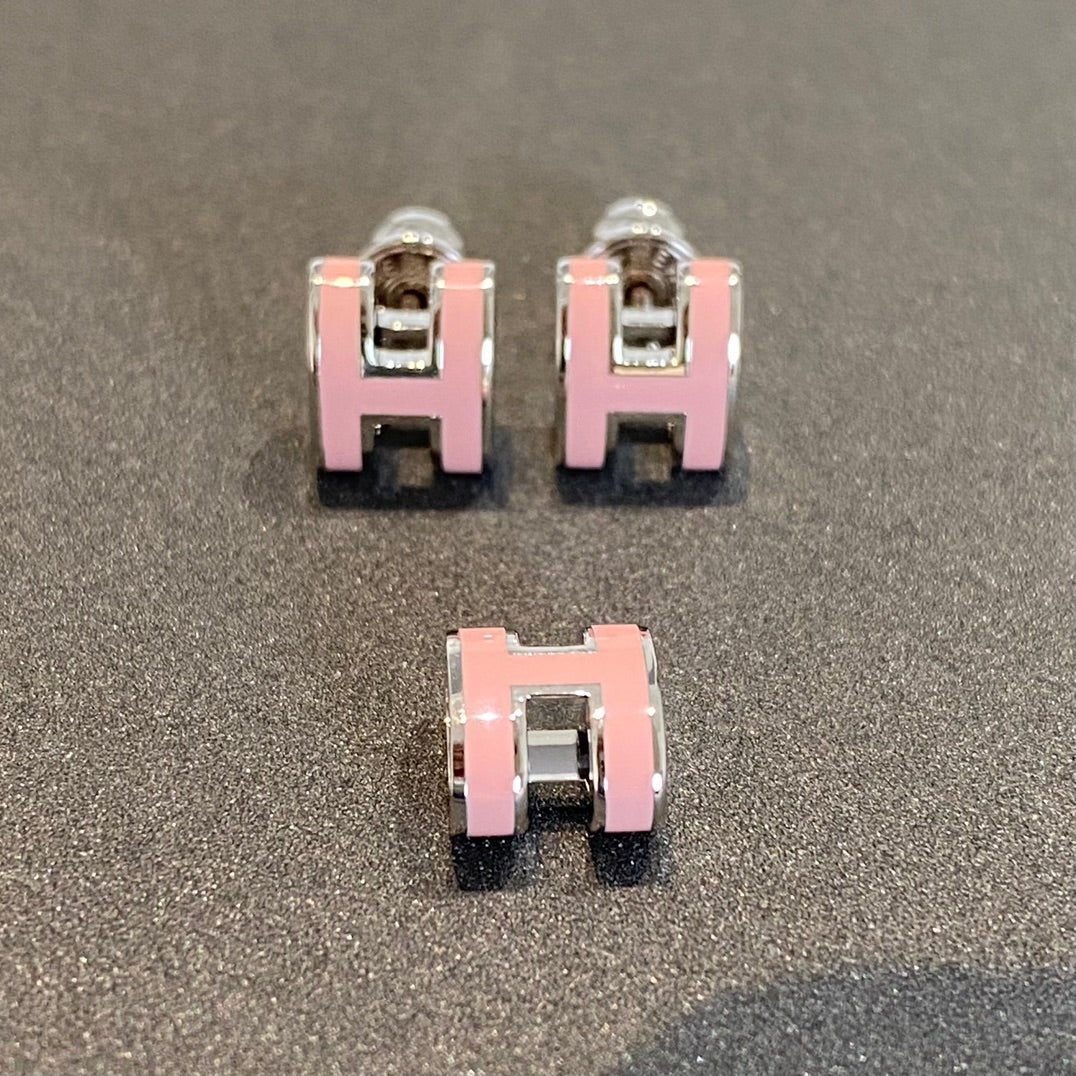 ¡®lume Jewelry¡¯MINI POP H SILVER EARRINGS PINK