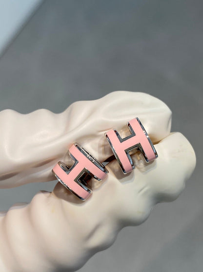 ¡®lume Jewelry¡¯MINI POP H SILVER EARRINGS PINK