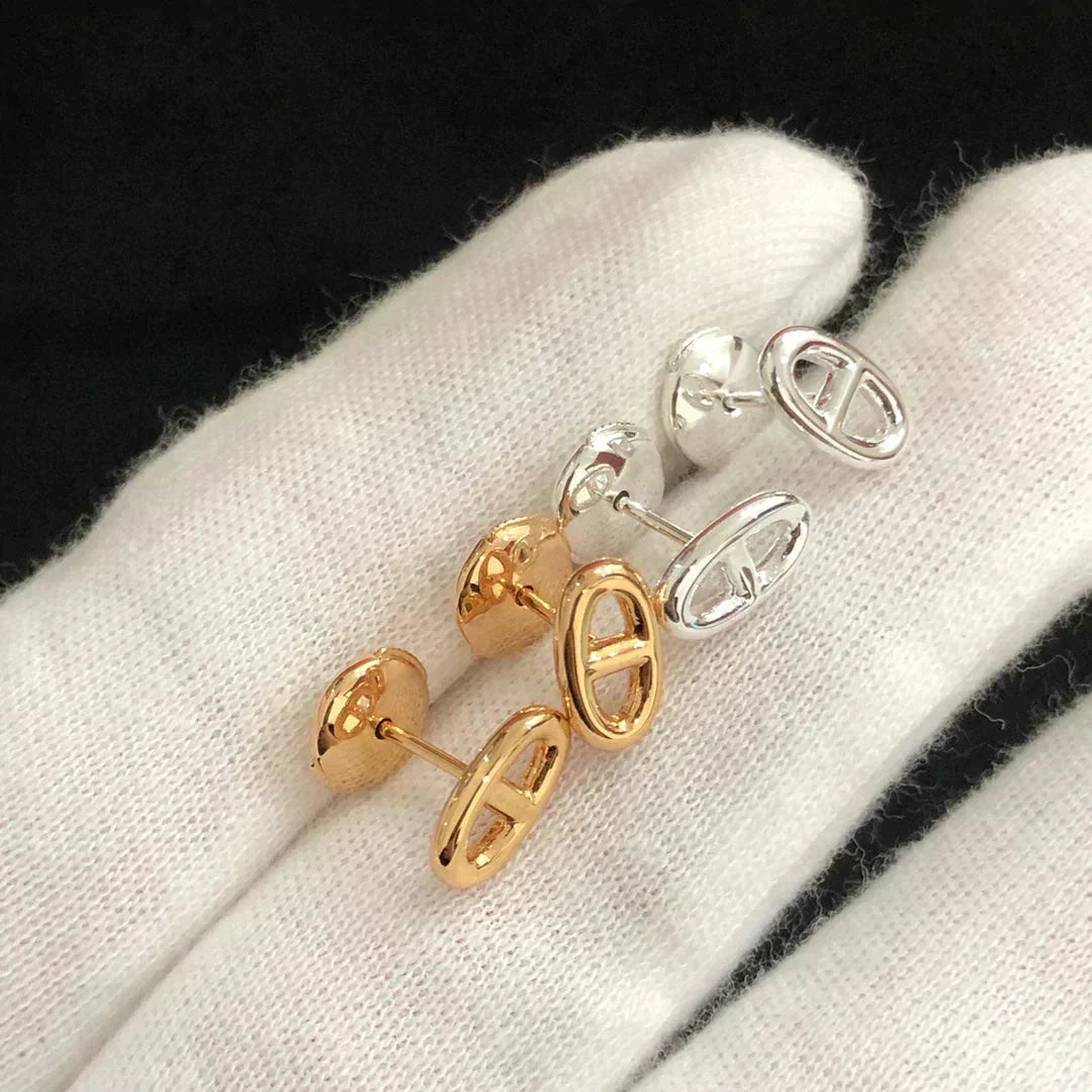 ¡®lume Jewelry¡¯CHAINE SMALL EARRINGS GOLD AND SILVER
